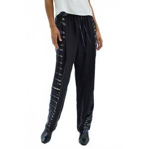 NEW RAQUEL ALLEGRA logan pant in black silk medley